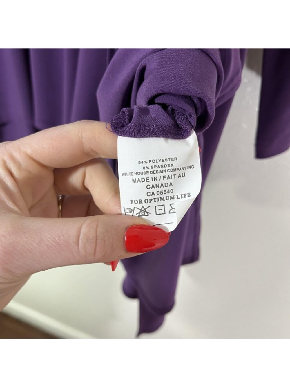 Sympli Blouse Womens 10 Purple Scoop Neck 3/4 Sleeve Asymmetrical Tunic Top - Picture 4 of 7